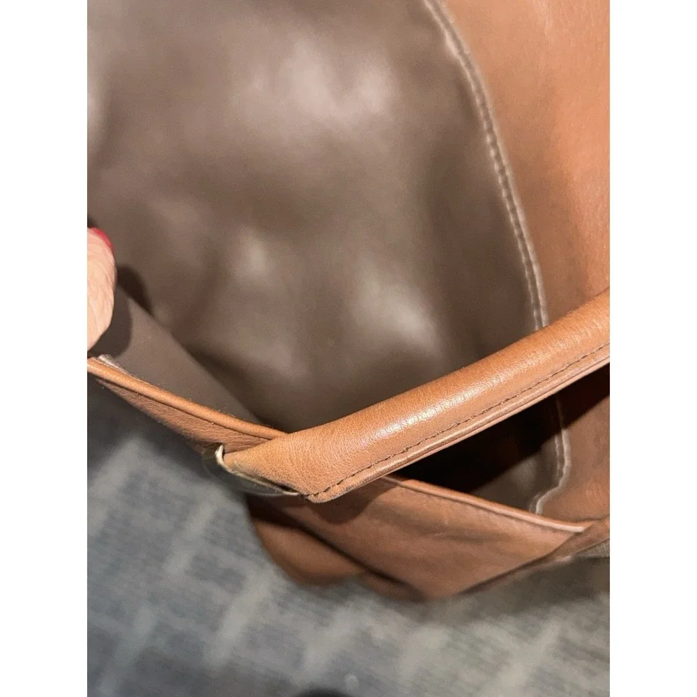Jacqueline Ferrar Brown Leather Shoulder Bag‎